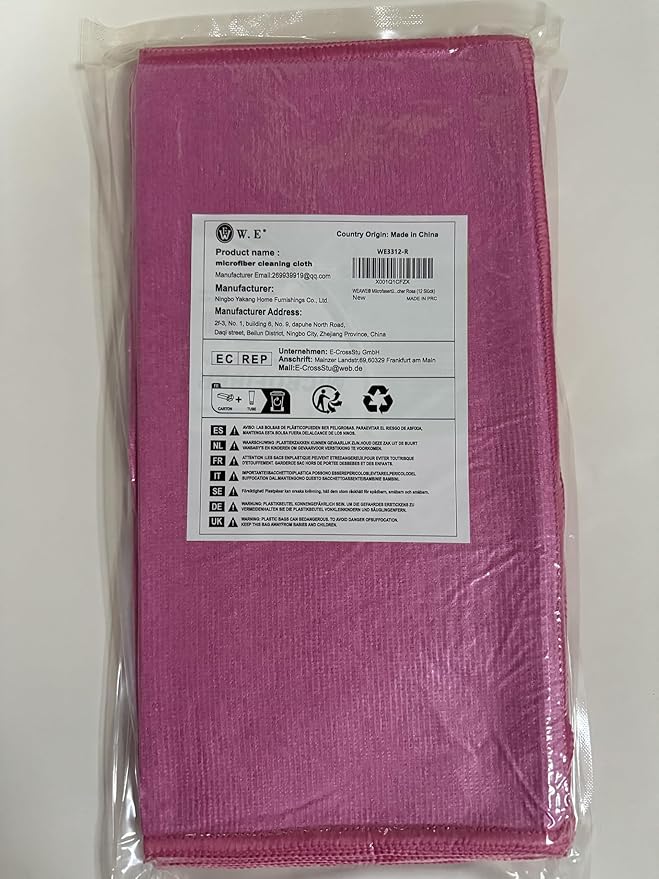 Pink Microfiber Cleaning Cloth 13"x13", Ultra Soft Absorbent Microfiber - Image 8
