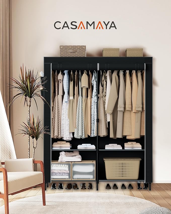 Portable Closet, 54.3 Inch Large Capacity Wardrobe Closet - Image 2