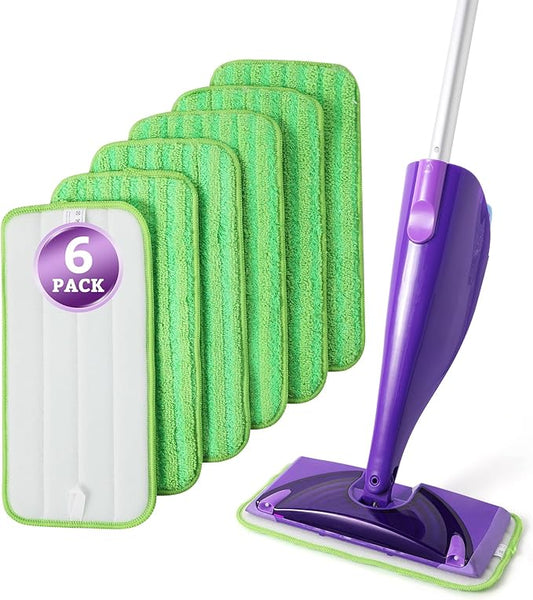 6 Pack Reusable Mop Pads for Swiffer WetJet, Washable Wet Mop Refills by Unknown