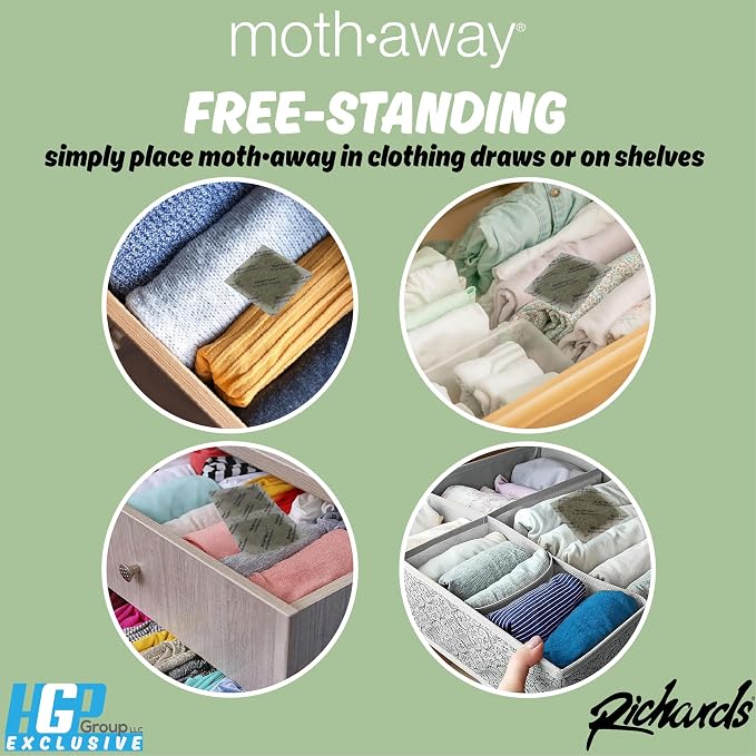 Richards Homewares Moth Away Sachets – 24-Pack Natural Herbal Moth Repellent - Image 7