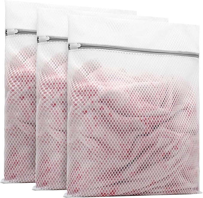 Muchfun 3Pcs Durable Honeycomb Mesh Laundry Bags by Muchfun