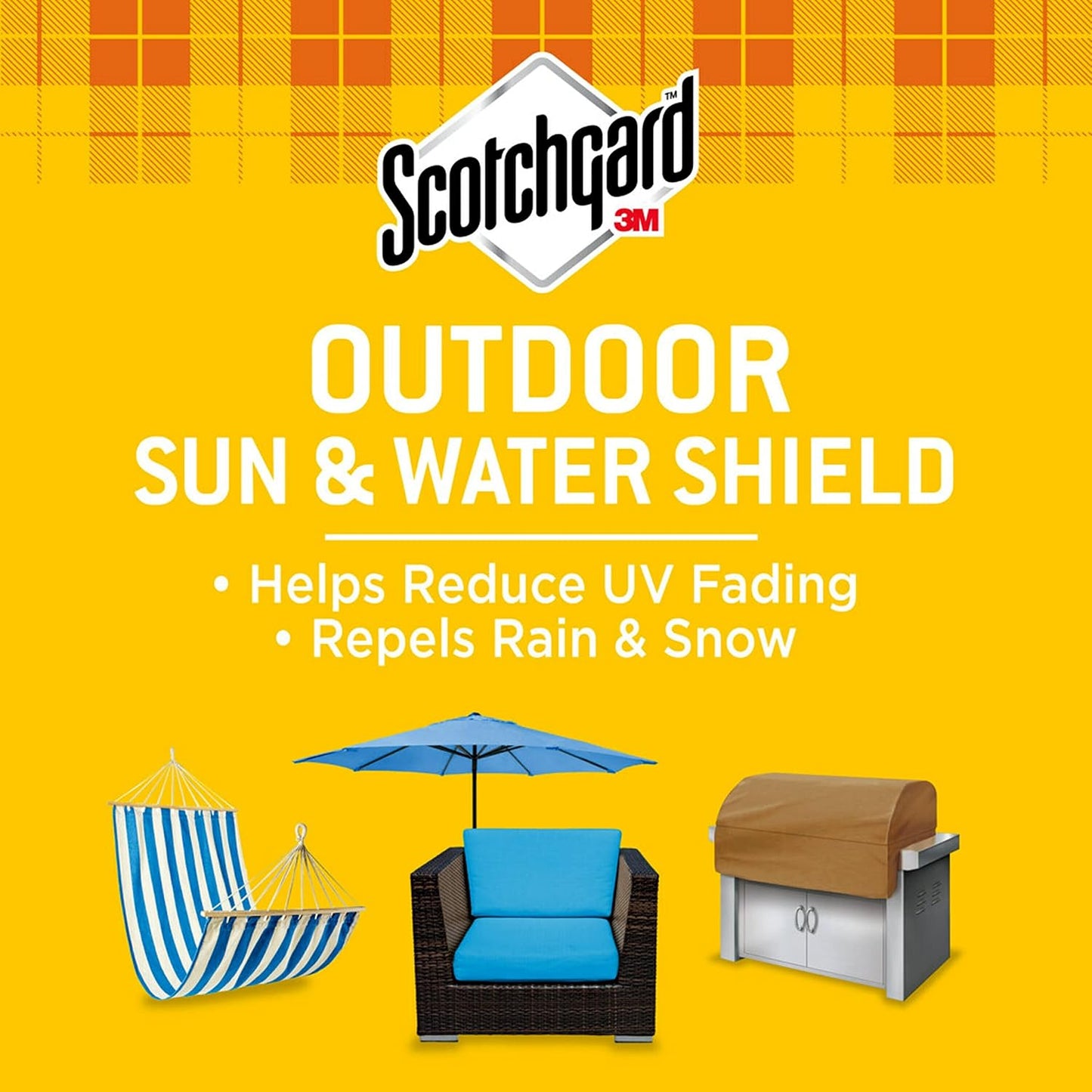 Scotchgard Water & Sun Shield Outdoor Fabric Protector Spray, UV Protection and Water Protection for Patio Furniture, Upholstery & More – 10.5 oz Aerosol (3 Cans)