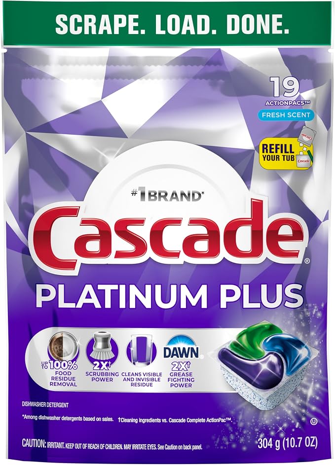 Cascade Platinum Plus Dishwasher Pods, Dishwasher Detergent, Dish Detergent Soap - Image 9