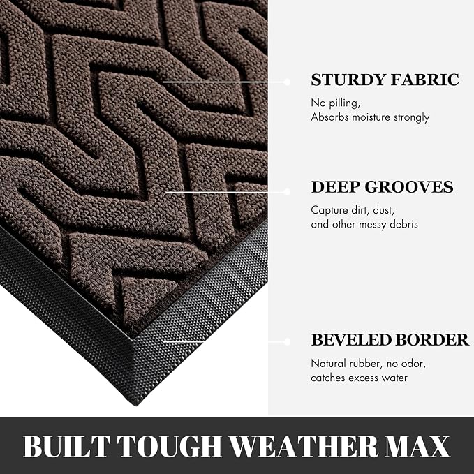Yimobra Extra Large Door Mat Outside Entrance 60x32, Waterproof Heavy Duty - Image 4