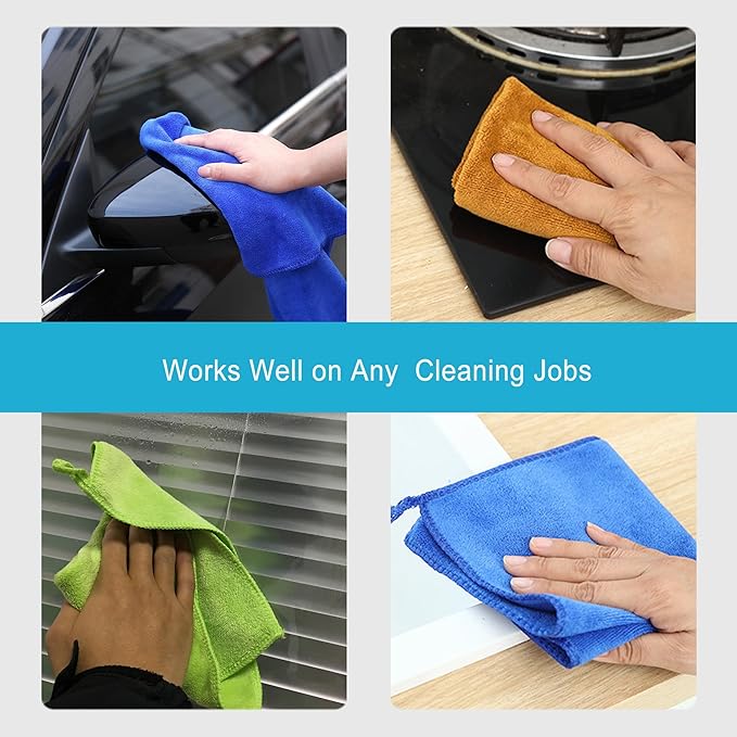 Microfiber Cleaning Cloth for Kitchen Housekeeping Dish Electronics Dust Rags - Image 6
