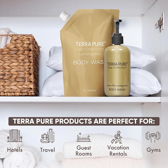 Terra Pure Spa Collection 1 Liter Body Wash Refill Bag - Image 2
