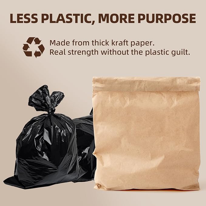 Calvana Super Strong Compactor Bags, Heavy-Duty Kitchen Paper Trash Bags - Image 6
