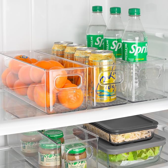 Plastic Food Storage 4 Pack Clear Container Bin - Image 7