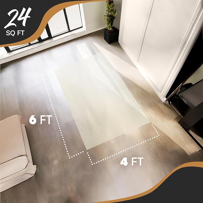 Nevlers 4'x6' White Non Slip Rug Pads | PVC Foam Rug Gripper - Image 4