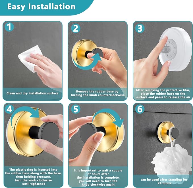 Suction Cup Hooks for Shower, Wreath Hanger for Front Door, Removable No Drill - Image 7