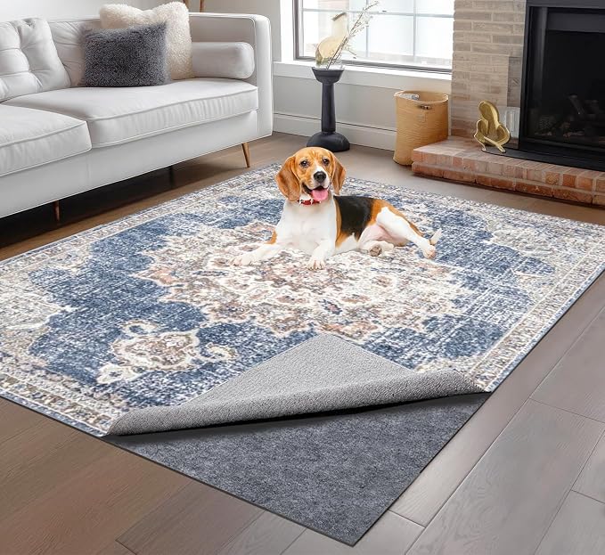 Non-Slip Rug Pads 4 x6 ft, 100% Waterproof Rugs Non Skid Rug Pad by TUOTPE