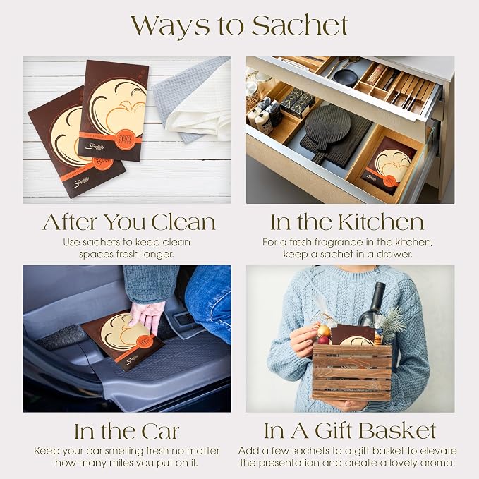 Pumpkin Spice Latte Scented Sachets Pack of 6, Fall & Winter - Image 5