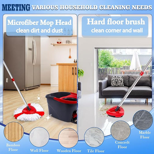 4 Pack Spin Mop Replacements Head Compatible - Image 2