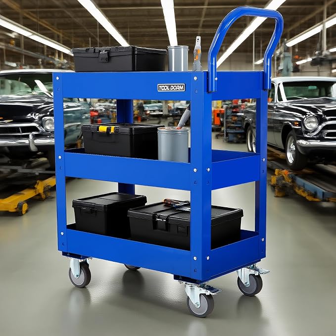 3 Tray 29.3 inch Tool Cart, self Assembly, 300 LBS Capacity Rolling Tool Carts - Image 6