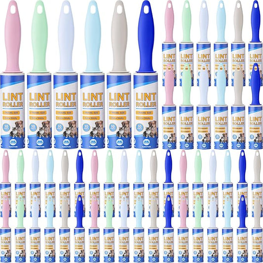 Hushee 48 Pack Bulk Mini Lint Roller by Hushee