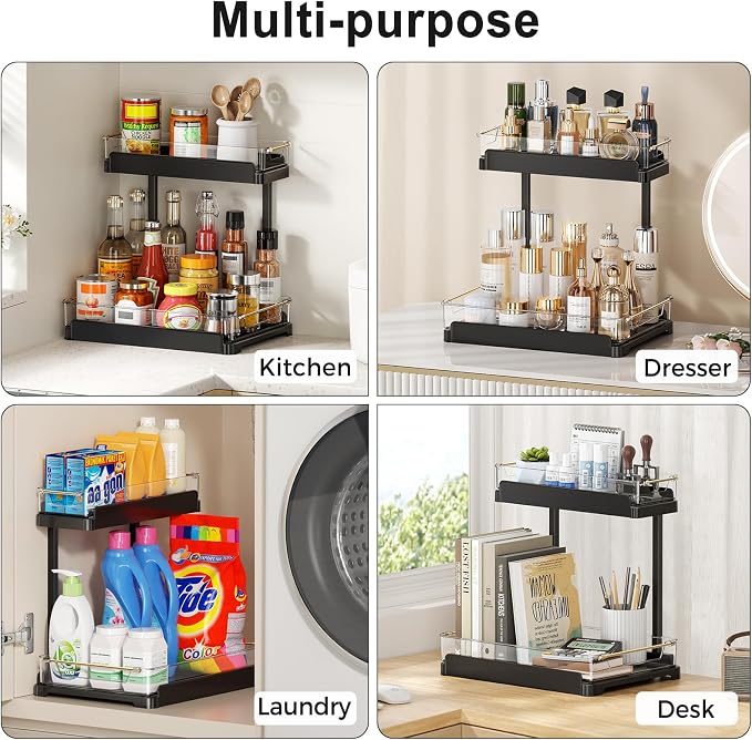heart & home 2-Pack Under Sink Storage Organizer - Image 5