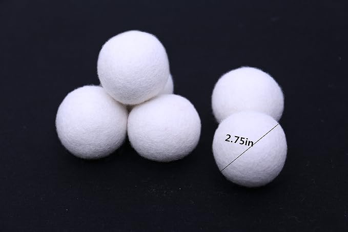 Wool Dryer Balls Organic XL 6-Pack, Reusable Natural Fabric Softener, Dryer - Image 6