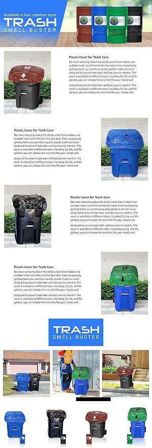 32 Gallon Trash Can Cover Odor Eliminating Bag - Image 9