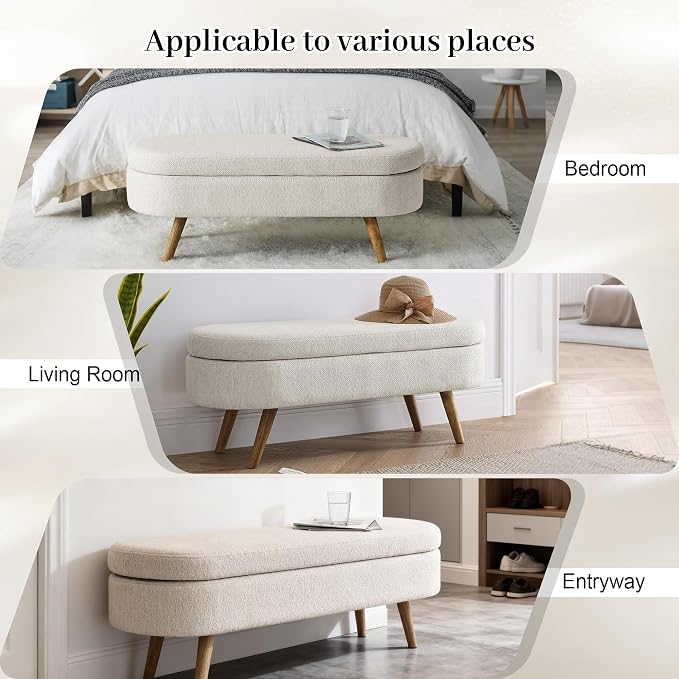 Storage Bench, Upholstered Entryway Benches - Image 8