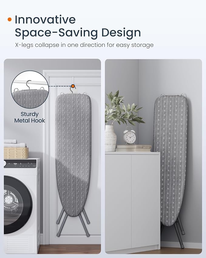 SONGMICS Ironing Board, Foldable Iron Board, Height Adjustable up to 35 Inches - Image 3