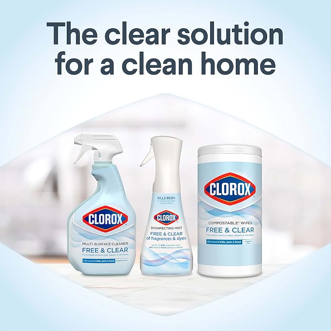 CLOROX Free & Clear Multi Surface Cleaner, Spray Bottle, Fragrance Free - Image 11