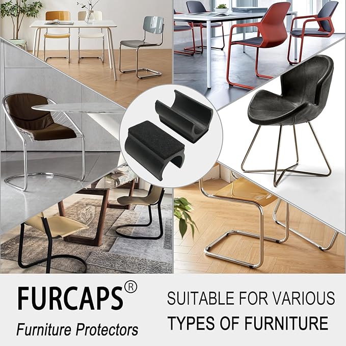 Rectangle U Shaped Chair Leg Tips Cap - Image 5
