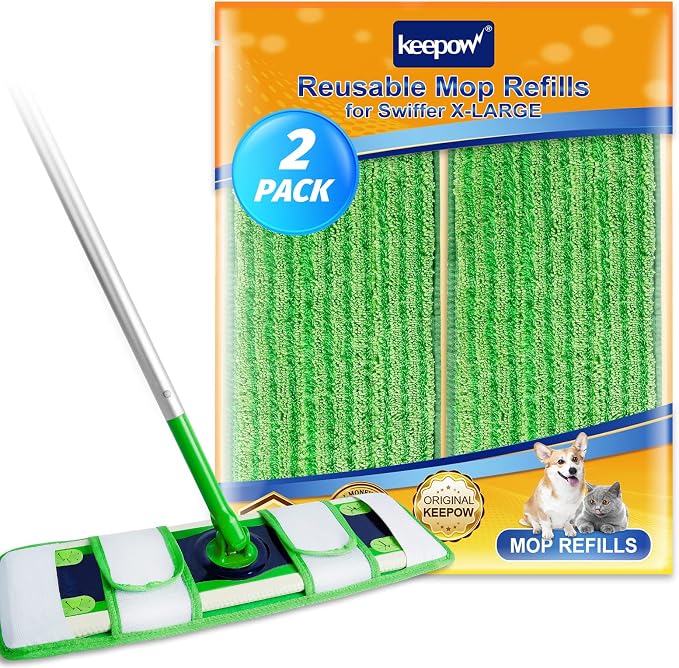 KEEPOW XL Dry Sweeping Cloths for Swiffer XL, Dry Refills for Swiffer XL Mop by KEEPOW