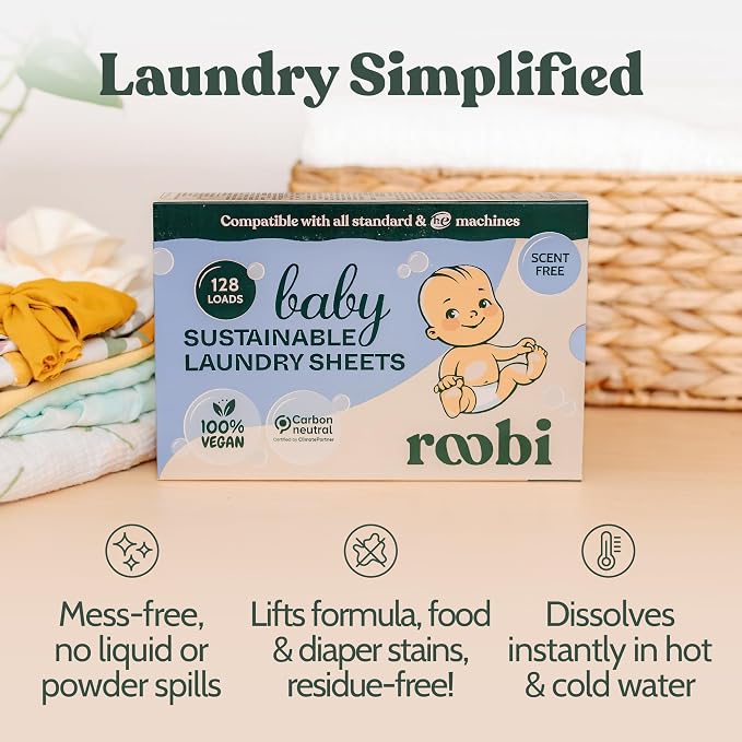 Roobi Baby Laundry Detergent Sheets. Specially Formulated - Image 5