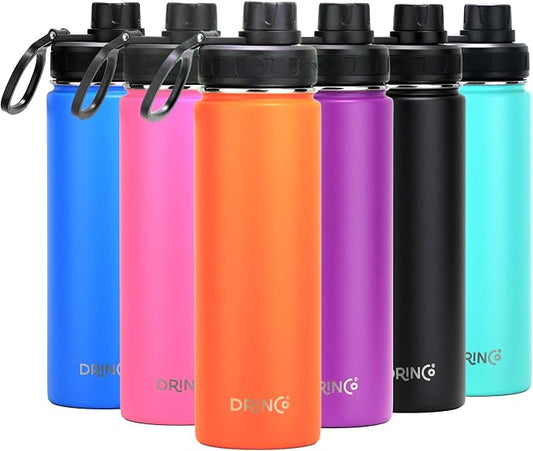 DRINCO Stainless Steel Water Bottle Spout Lid Vacuum Insulated Double Wall by Drinco
