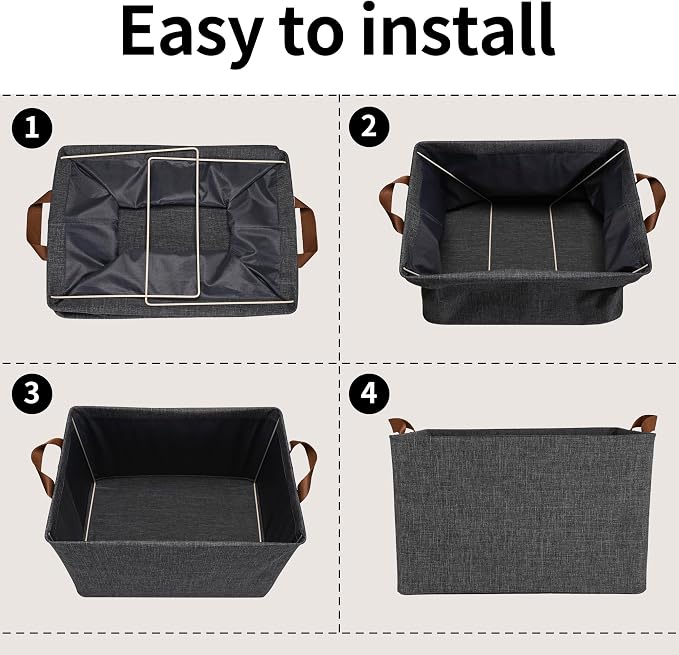 GRANNY SAYS Closet Storage Baskets, Collapsible Fabric Storage Bins - Image 8