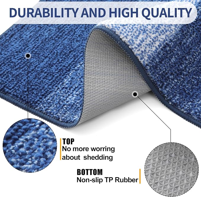 Kitinjoy Indoor Outdoor Door Mat, 48x32 Non-Slip Absorbent Dirt Trapper - Image 3