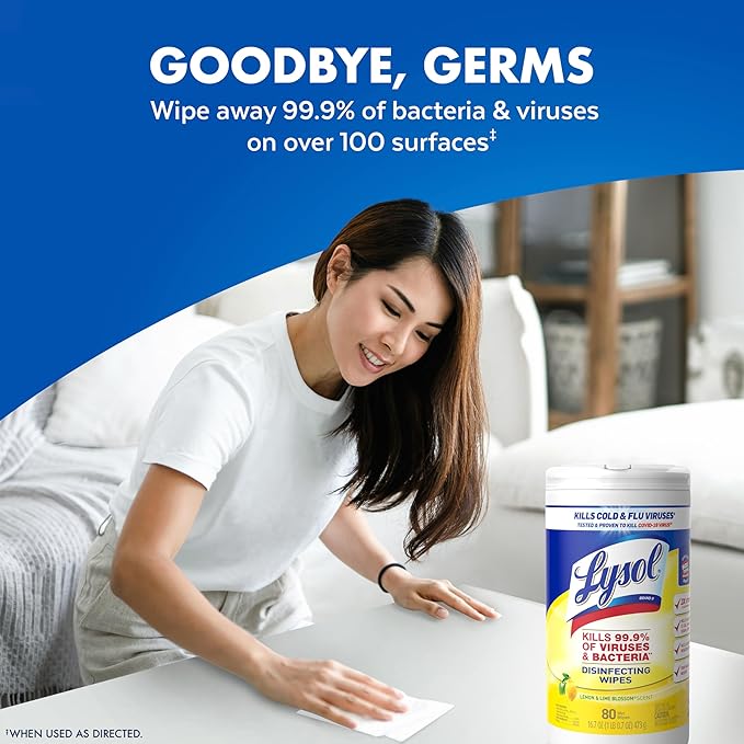 Lysol Disinfectant Wipes Bundle, Dorm Room Essentials, - Image 7