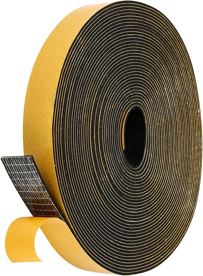 Black Weather Stripping Door Seal Strip, Strong Adhesive, Lightproof, Soundproof by Amzjjle