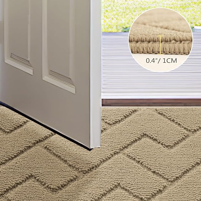 hicorfe Front Door Mat Outside Entrance, Stain and Fade Resistant, Non Slip - Image 4