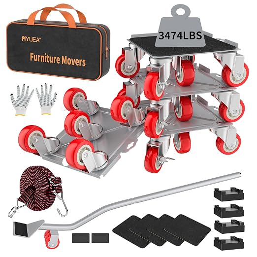 MYUEA【Upgrade Large】 Furniture Dolly, Furniture Movers by MYUEA