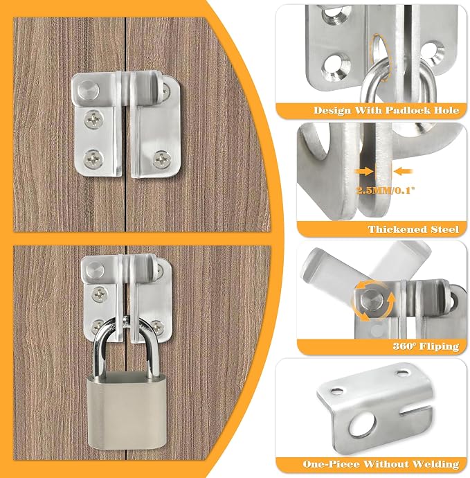 Alise Flip Latch Gate Latch, Shed Door Latch Barn Door Lock Shed Lock Shed Latch - Image 4