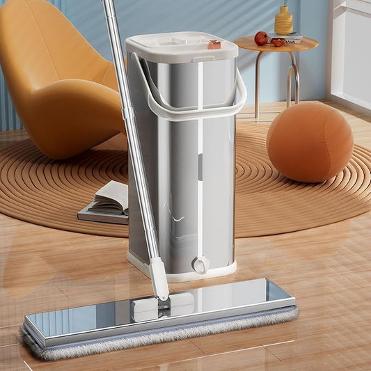Stainless Steel Mop and Bucket Set - Image 2