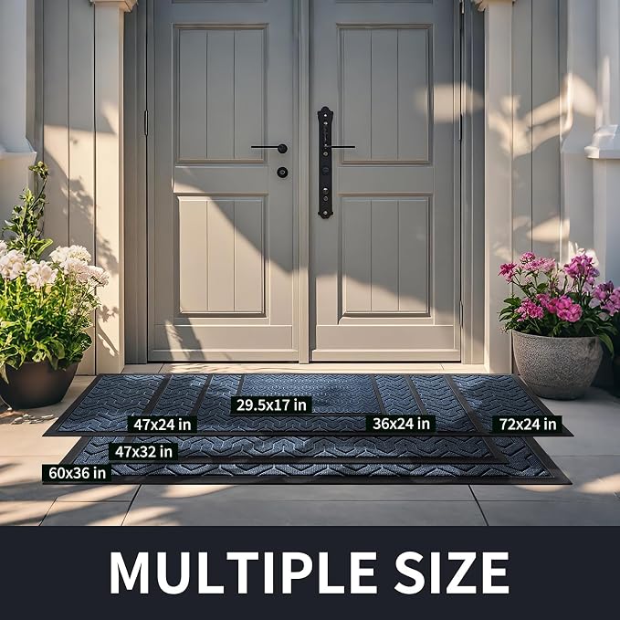 Yimobra Front Door Mat Outside Entrance 29.5x17, Waterproof Heavy Duty Outdoor - Image 2