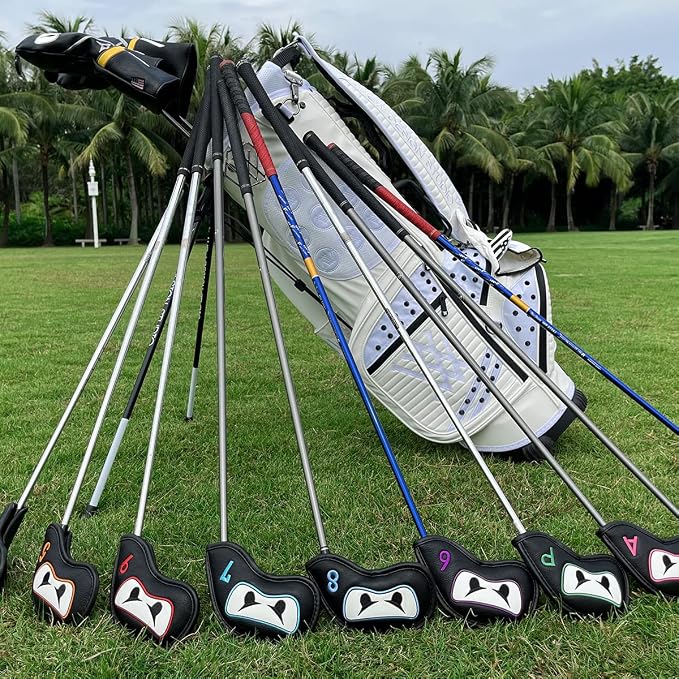 Premium Leather Golf Club Iron Covers - Image 7