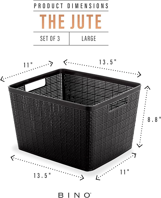 BINO | Woven Plastic Basket | Large, Space - Image 3