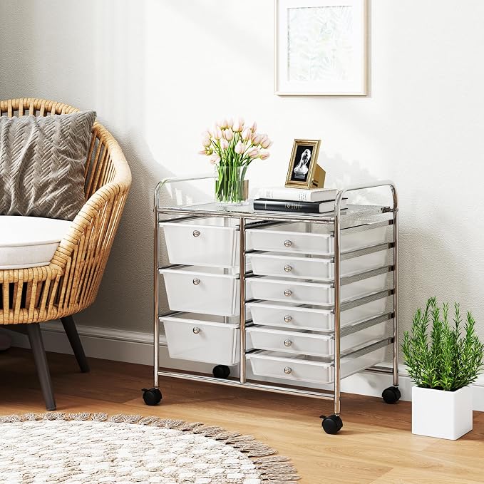 GOFLAME 9-Drawer Rolling Storage Cart, Mobile Utility Cart - Image 9