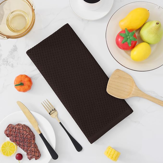 Homaxy 100% Cotton Waffle Weave Kitchen Dish Towels, Ultra Soft Absorbent Quick - Image 7