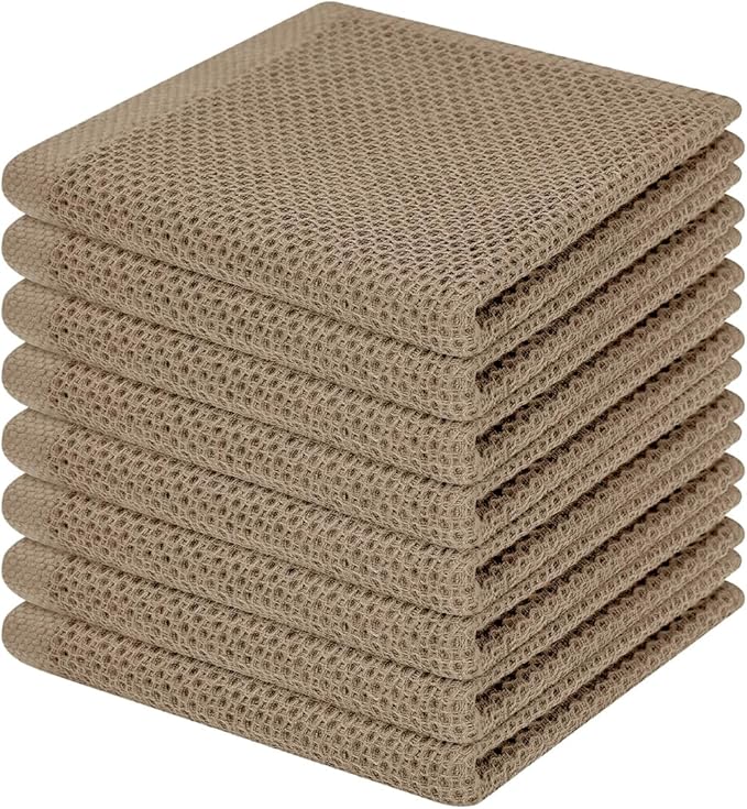 Homaxy 100% Cotton Waffle Weave Kitchen Dish Cloths, Ultra Soft Absorbent Quick by Homaxy