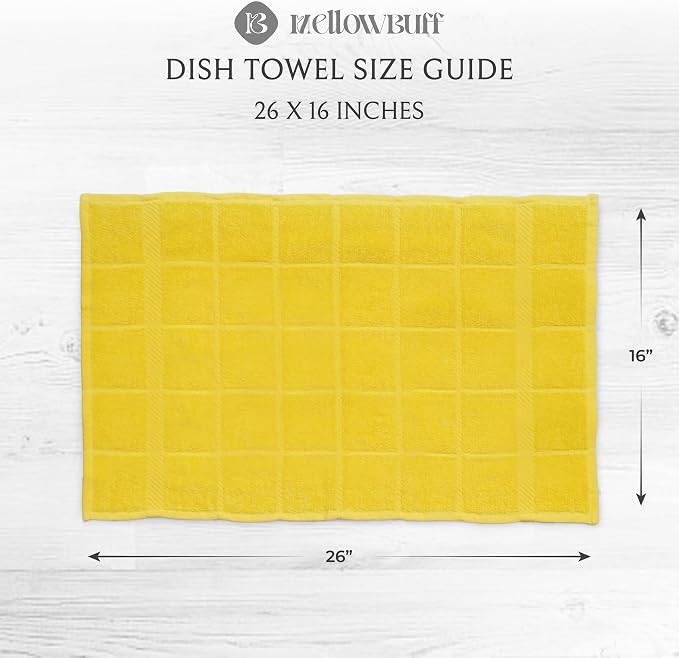 100% Cotton Terry Dish Cloth & Dish Towel, 6 Pack, Super Soft and Absorbent - Image 5