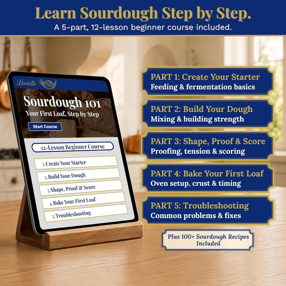 Sourdough Starter Kit for Beginners with Beginner Guide & 100 Recipes - S...