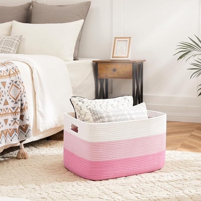 Blanket Basket, Rectangle Woven Baskets