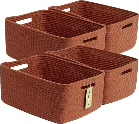 Large Storage Baskets for Organizing, Closet Shelf Baskets for Clothes Blanket by MiniArkStorageBasketsHome