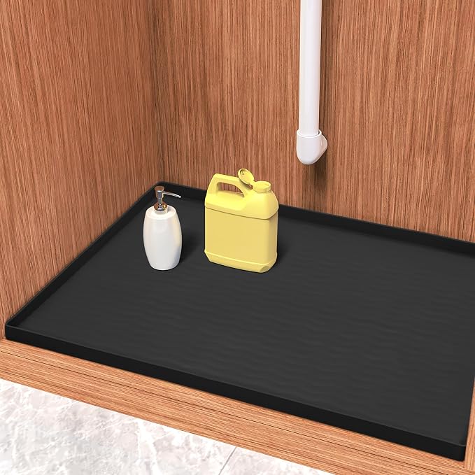 URMONA Waterproof Silicone Under Sink Mat 19'' x 19'' Shelf Liner by URMONA