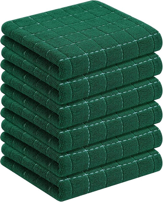 Homaxy 100% Cotton Terry Kitchen Towels, Checkered Designed, Soft and Super by Homaxy