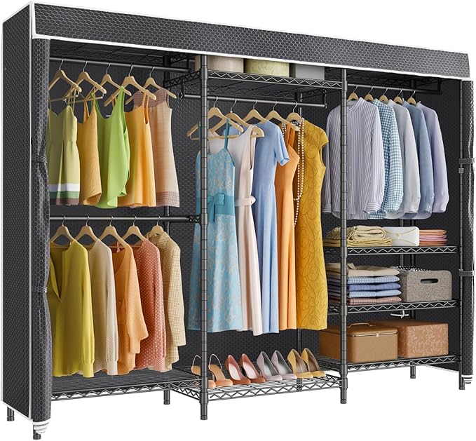 VIPEK V5C Plus Covered Clothes Rack Portable Wardrobe Closet, Heavy Duty by VIPEK